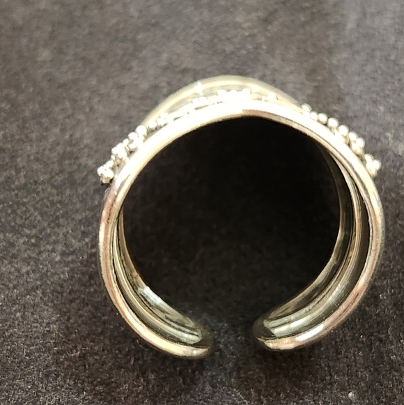Sarda 925 Sterling Silver Basket Weave Ring Resizable